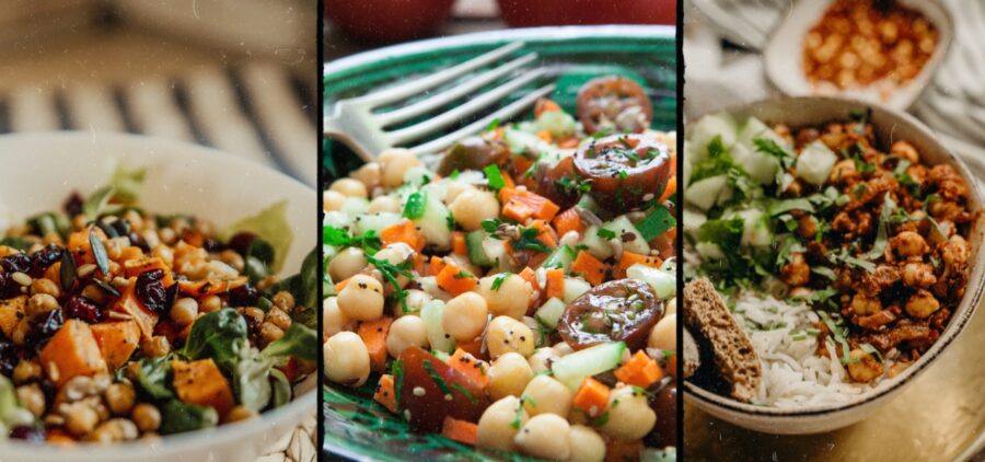 Grão-de-bico Refogado com Legumes