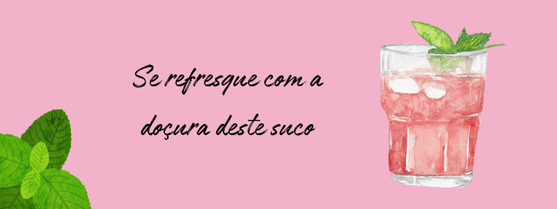 Suco de Morango e Hortelã