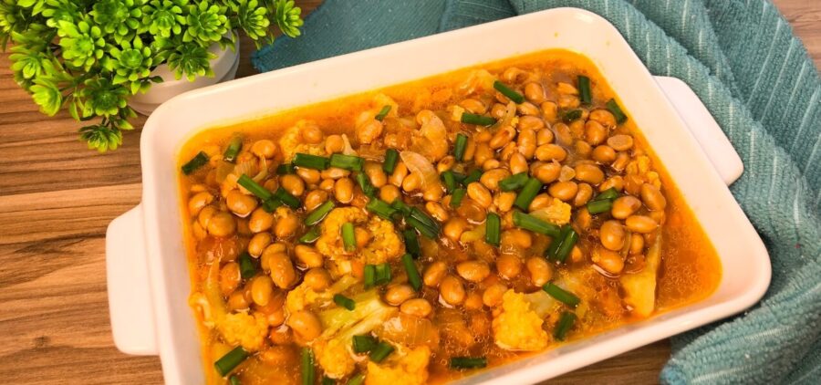 Delicioso Ensopado de Soja em Grãos